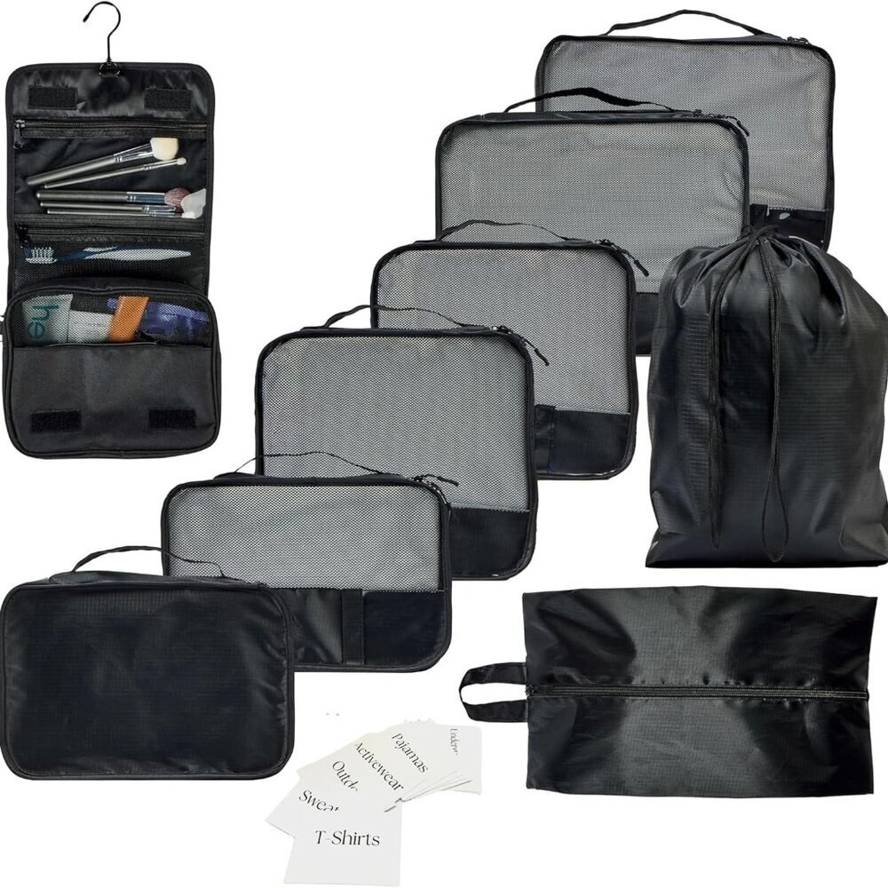 9 Set-Packing Cubes, Suitcase Organizer, Travel Packing Cubes, Travel Bags Organ